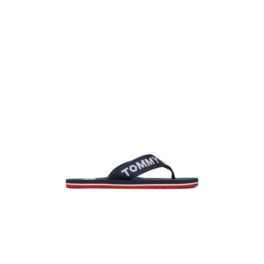 Tommy Jeans Japonki Flip Flop Logo Tape EM0EM01147 Granatowy ze sklepu MODIVO w kategorii Klapki męskie - zdjęcie 170663973