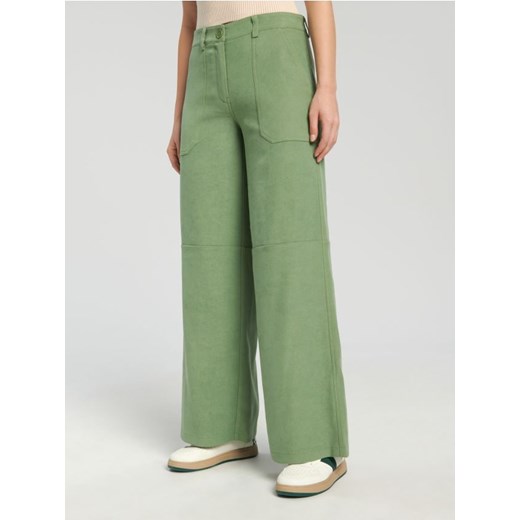 Sinsay - Spodnie z kieszeniami - zielony Sinsay XXL wyprzedaż Sinsay