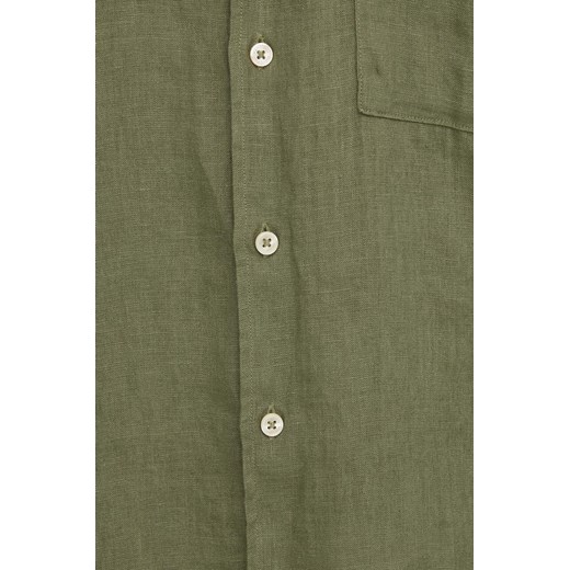 Marc O&apos;Polo koszula lniana kolor zielony regular ze stójką XL ANSWEAR.com