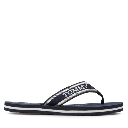 Japonki Tommy Hilfiger Hilfiger Beach Sandal FW0FW07905 Space Blue DW6 ze sklepu eobuwie.pl w kategorii Klapki damskie - zdjęcie 170665813