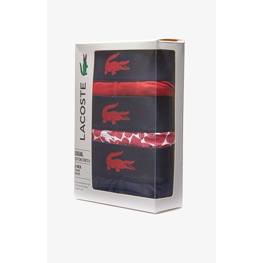 Bokserki męskie casual 5H9996 3-pack, Kolor czerwono-granatowy, Rozmiar S, Lacoste ze sklepu Primodo w kategorii Majtki męskie - zdjęcie 170681084