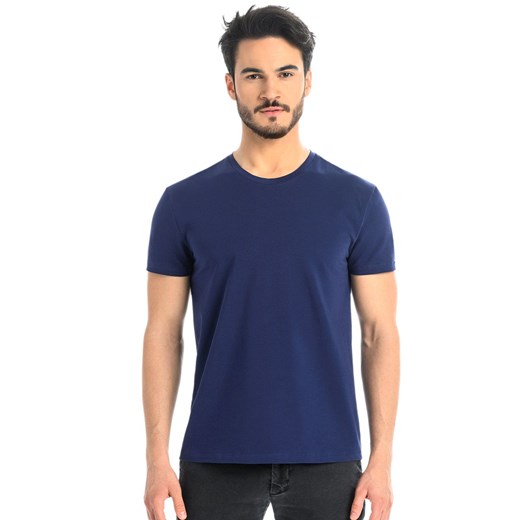 Niebieski t-shirt męski bawełniany koszulka z krótkim rękawem Luca 1502, Kolor niebieski, Rozmiar 3XL, Teyli ze sklepu Primodo w kategorii T-shirty męskie - zdjęcie 170681684