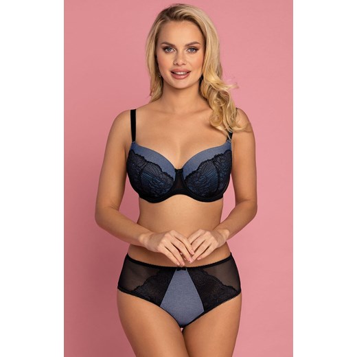 Biustonosz typu full cup VB-438, Kolor czarny-jeans, Rozmiar 70D, Vena ze sklepu Primodo w kategorii Biustonosze - zdjęcie 170681892