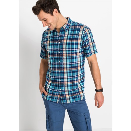 Koszula z krótkim rękawem w wygodnym fasonie ze sklepu bonprix w kategorii Koszule męskie - zdjęcie 170682270