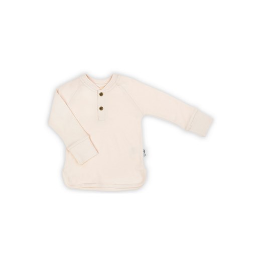 Bluzka bawełniana dziewczęca z długim rękawem beżowa ze sklepu 5.10.15 w kategorii Bluzki dziewczęce - zdjęcie 170683283