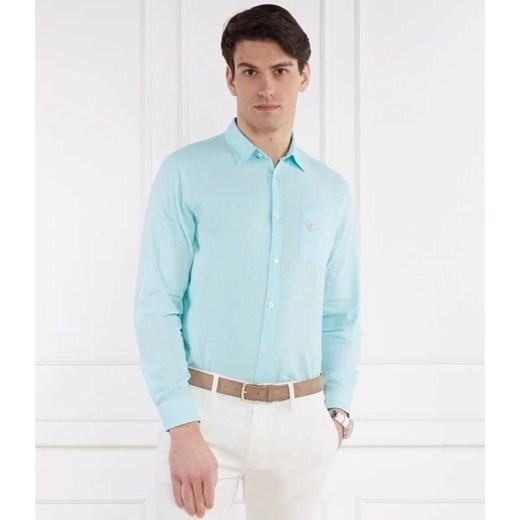 Guess Underwear Lniana koszula | Regular Fit ze sklepu Gomez Fashion Store w kategorii Koszule męskie - zdjęcie 170683382