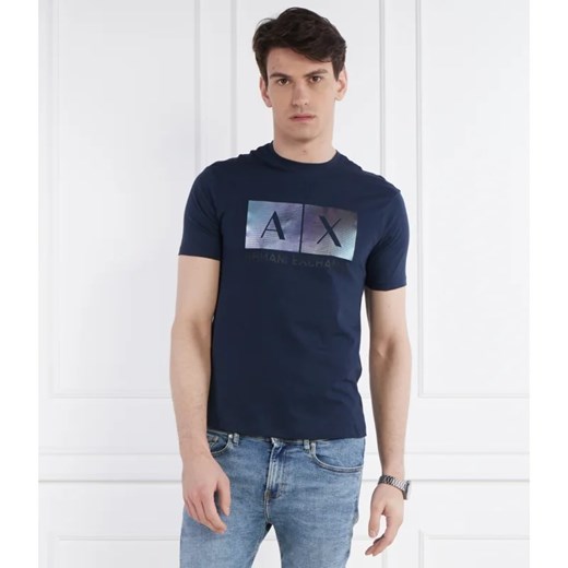 T-shirt męski niebieski Armani Exchange 