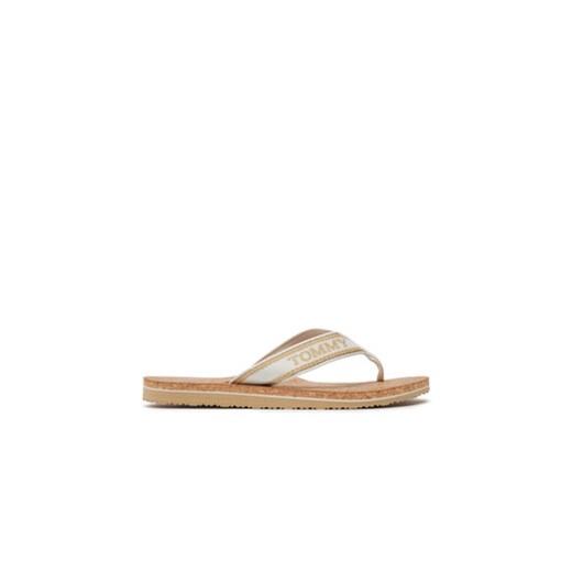 Tommy Hilfiger Japonki Hilfiger Cork Beach Sandal FW0FW07904 Beżowy ze sklepu MODIVO w kategorii Klapki damskie - zdjęcie 170684821