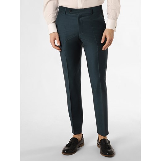 Wilvorst Spodnie Mężczyźni Slim Fit petrol jednolity ze sklepu vangraaf w kategorii Spodnie męskie - zdjęcie 170685390