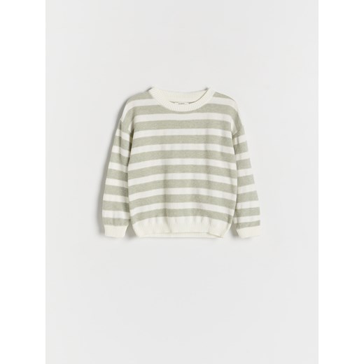 Reserved - Sweter oversize w paski - jasnozielony ze sklepu Reserved w kategorii Bluzy i swetry - zdjęcie 170687514