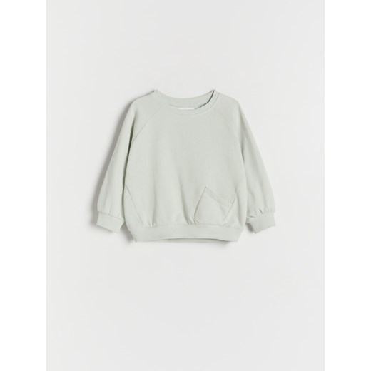 Reserved - Bluza oversize z kieszonką - jasnozielony ze sklepu Reserved w kategorii Bluzy i swetry - zdjęcie 170687520