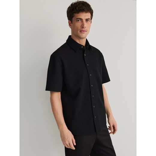 Reserved - Gładka koszula - czarny ze sklepu Reserved w kategorii Koszule męskie - zdjęcie 170687761