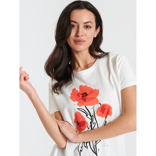 Bluzka damska biała Sinsay bawełniana 