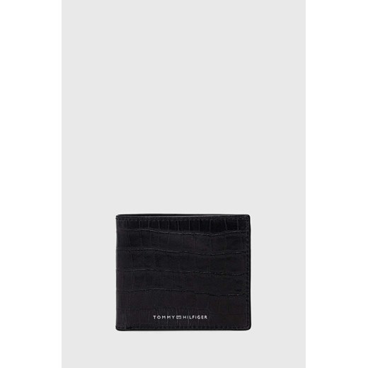 Tommy Hilfiger portfel skórzany męski kolor czarny AM0AM12320 ze sklepu ANSWEAR.com w kategorii Portfele męskie - zdjęcie 170688861