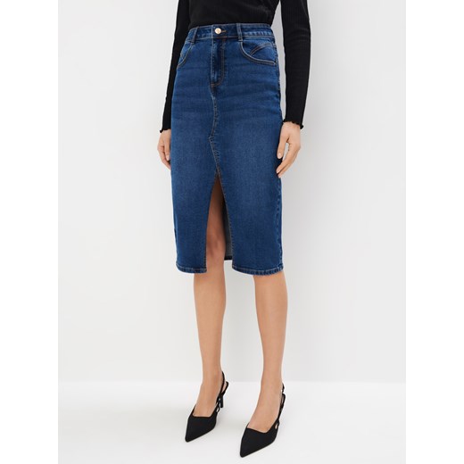 Spódnica Mohito jeansowa midi 