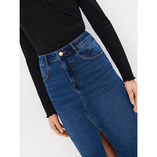Spódnica Mohito jeansowa midi 
