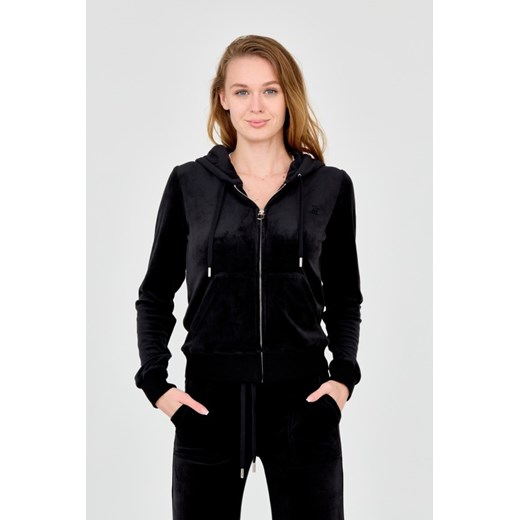 JUICY COUTURE Czarna bluza Robertson Hoodie, Wybierz rozmiar XL ze sklepu outfit.pl w kategorii Bluzy damskie - zdjęcie 170694722