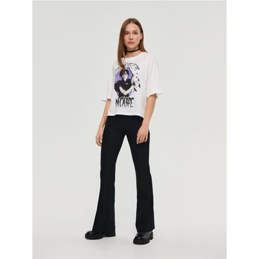 Dzianinowe spodnie dzwony czarne House S House