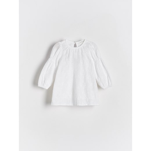Reserved - Sukienka w kwiaty - złamana biel ze sklepu Reserved w kategorii Sukienki niemowlęce - zdjęcie 170695030