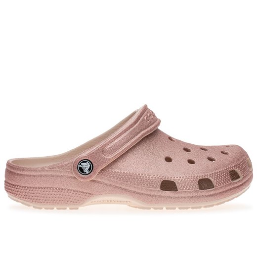 Klapki Crocs Classic Glitter Clog K 206993-6WV - różowe ze sklepu streetstyle24.pl w kategorii Klapki dziecięce - zdjęcie 170695164