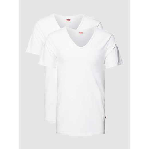 T-shirt z detalem z logo w zestawie 2 szt. ze sklepu Peek&Cloppenburg  w kategorii Podkoszulki męskie - zdjęcie 170695351