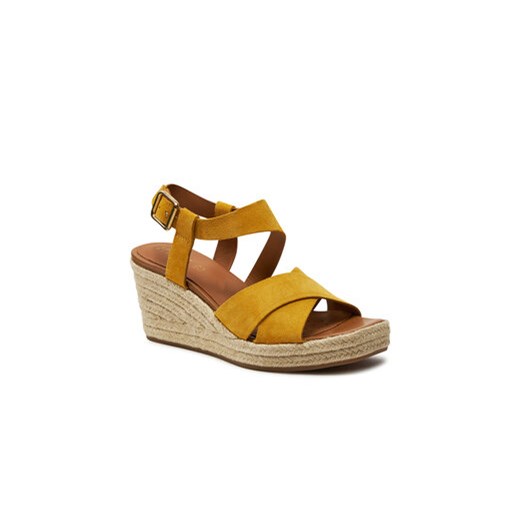 Espadryle damskie Geox brązowe z tkaniny 