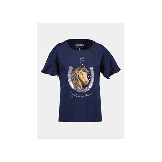 Blue Seven T-Shirt 702305 X Granatowy Regular Fit ze sklepu MODIVO w kategorii Bluzki dziewczęce - zdjęcie 170696482