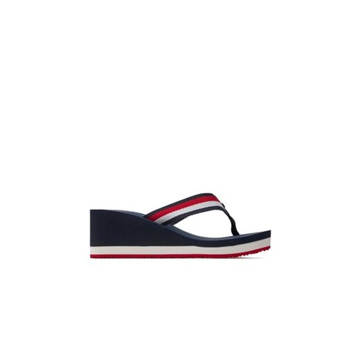 Tommy Hilfiger Japonki Corporate Wedge Beach Sandal FW0FW07987 Kolorowy ze sklepu MODIVO w kategorii Klapki damskie - zdjęcie 170696870