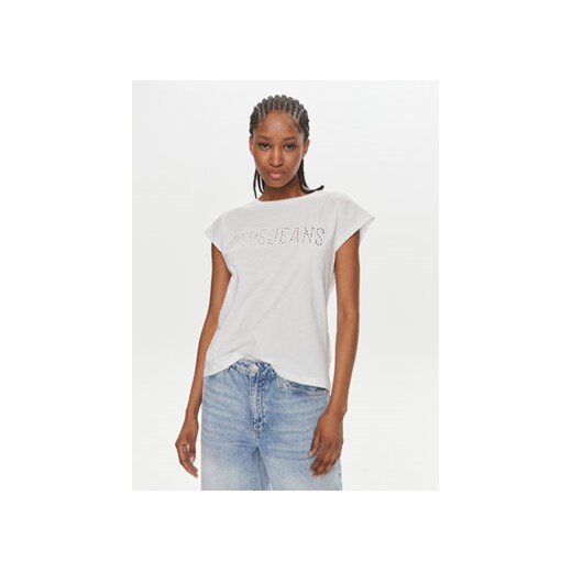 Pepe Jeans T-Shirt Lilith PL505837 Biały Regular Fit ze sklepu MODIVO w kategorii Bluzki damskie - zdjęcie 170697482