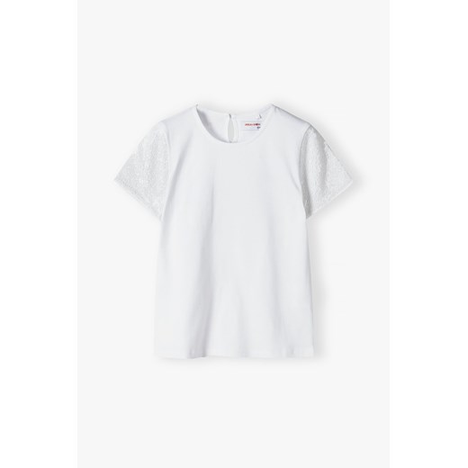 Biały t-shirt bawełniany dla dziewczynki 5.10.15. 152 wyprzedaż 5.10.15