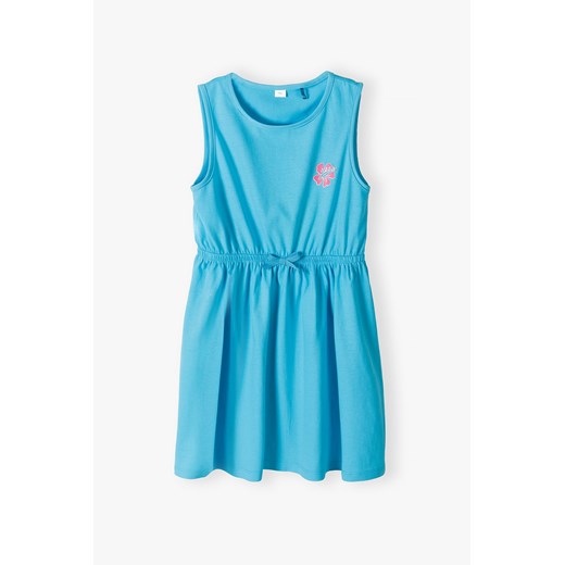 Sukienka bawełniana niebieska dla dziewczynki ze sklepu 5.10.15 w kategorii Sukienki dziewczęce - zdjęcie 170697782