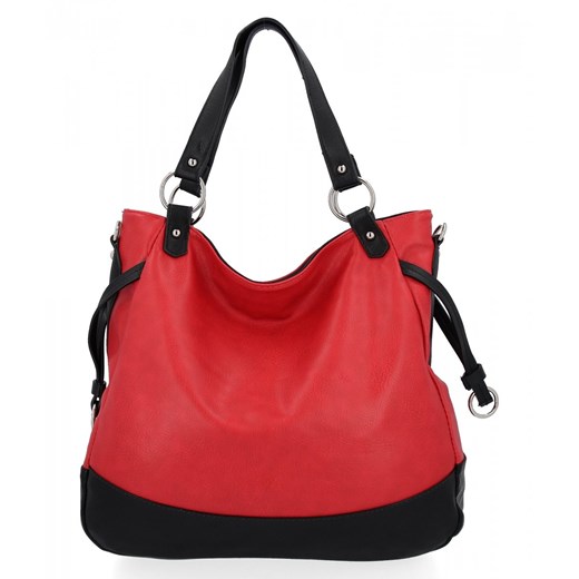 Uniwersalna Torebka Damska XL firmy Hernan HB982 Czerwona ze sklepu PaniTorbalska w kategorii Torby Shopper bag - zdjęcie 170697904