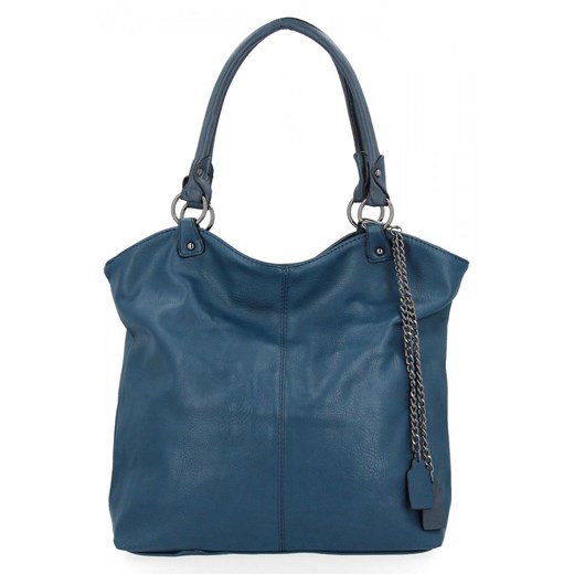 Torebka Uniwersalna Shopper Bag Hernan HB0150 Granatowa/Czarna ze sklepu PaniTorbalska w kategorii Torby Shopper bag - zdjęcie 170698064