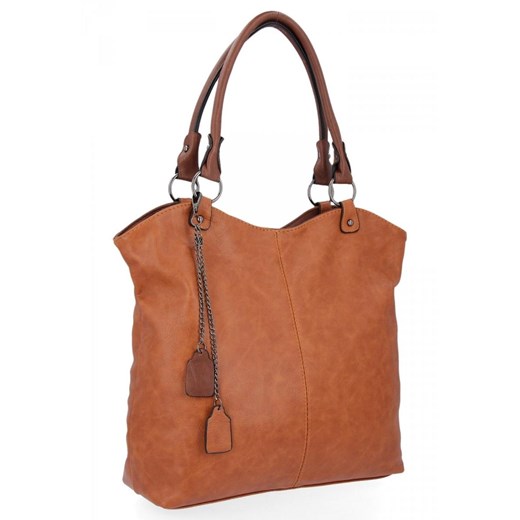 Uniwersalne Torebki Damskie XL firmy Hernan Shopper Bag Ruda ze sklepu PaniTorbalska w kategorii Torby Shopper bag - zdjęcie 170698331