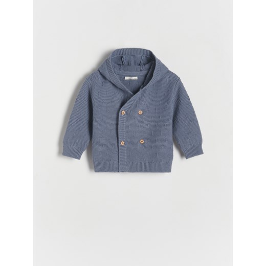 Reserved - Dwurzędowy sweter - granatowy ze sklepu Reserved w kategorii Bluzy i swetry - zdjęcie 170698873