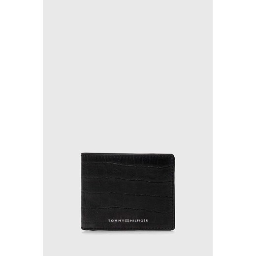 Tommy Hilfiger portfel skórzany męski kolor czarny AM0AM12319 ze sklepu ANSWEAR.com w kategorii Portfele męskie - zdjęcie 170698991