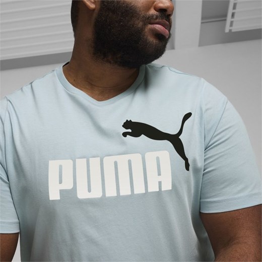 T-shirt męski zielony Puma z krótkim rękawem 