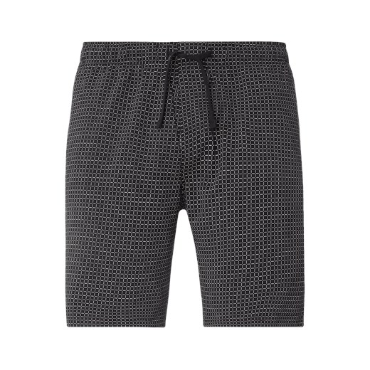 Szorty z dzianiny dresowej ze wzorem w kratę model ‘Boxer’ ze sklepu Peek&Cloppenburg  w kategorii Spodenki męskie - zdjęcie 170701953