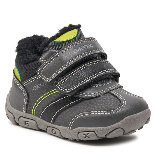 Sneakersy Geox B Balu' B.A B1636A 0CEME C1267 Dk Grey/Lime Geox 18 eobuwie.pl