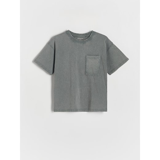 Reserved - T-shirt z efektem sprania - ciemnoszary ze sklepu Reserved w kategorii Bluzki dziewczęce - zdjęcie 170704763