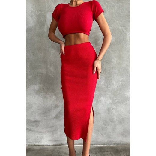 Komplet MOTONDA RED ze sklepu Ivet Shop w kategorii Komplety i garnitury damskie - zdjęcie 170705381