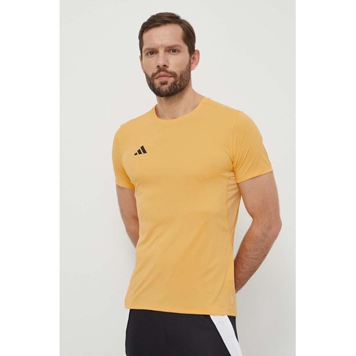 adidas Performance t-shirt do biegania Adizero kolor żółty gładki IR7126 ze sklepu ANSWEAR.com w kategorii T-shirty męskie - zdjęcie 170705754