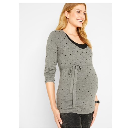 Sweter ciążowy i do karmienia piersią ze sklepu bonprix w kategorii Swetry ciążowe - zdjęcie 170706304