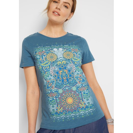 T-shirt z nadrukiem ze sklepu bonprix w kategorii Bluzki damskie - zdjęcie 170706343
