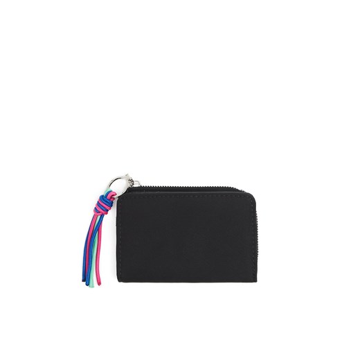 Cropp - Czarny portfel z kolorową zawieszką - czarny ze sklepu Cropp w kategorii Portfele damskie - zdjęcie 170707431