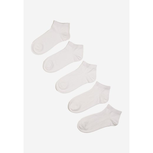 Białe Skarpety Galliana ze sklepu Born2be Odzież w kategorii Skarpetki damskie - zdjęcie 170711712