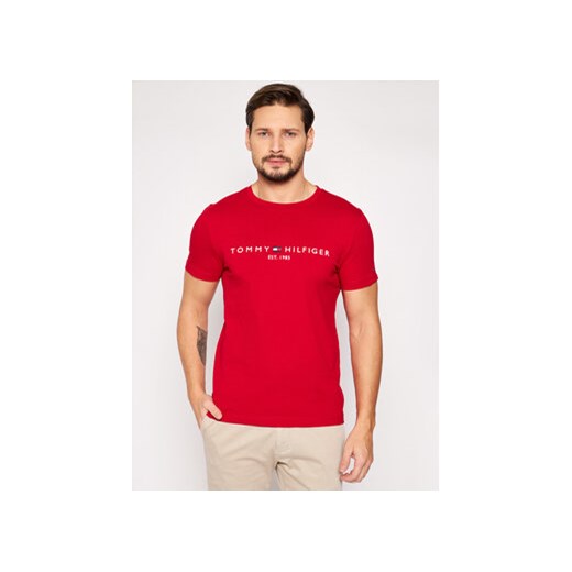 Tommy Hilfiger T-Shirt Logo MW0MW11797 Czerwony Regular Fit ze sklepu MODIVO w kategorii T-shirty męskie - zdjęcie 170712952