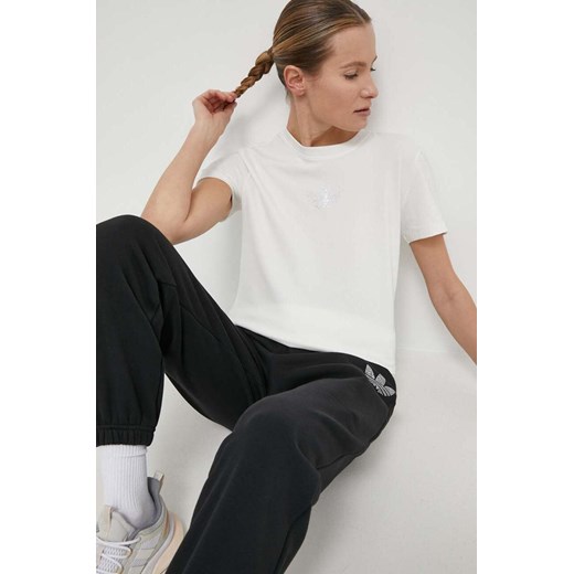 Bluzka damska Adidas Originals z krótkimi rękawami na wiosnę z okrągłym dekoltem 