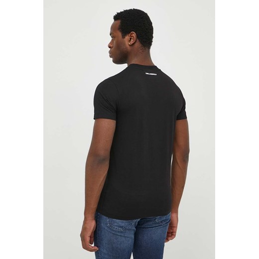Karl Lagerfeld t-shirt bawełniany męski kolor czarny z nadrukiem Karl Lagerfeld M ANSWEAR.com