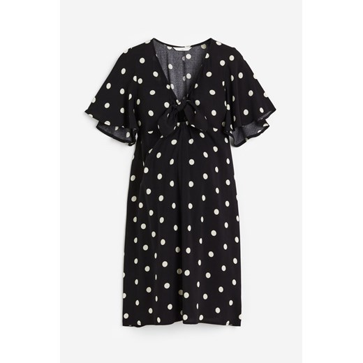 H & M - MAMA Sukienka z węzłem - Czarny ze sklepu H&M w kategorii Sukienki ciążowe - zdjęcie 170716963